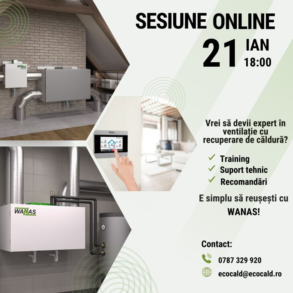 expert in ventilatie cu recuperare de caldura wanas